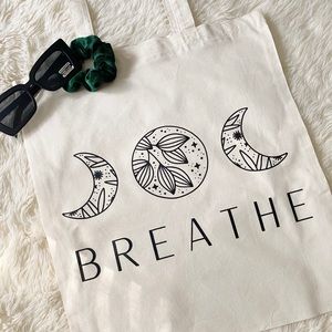 Breathe Moon Phases Tote Bag